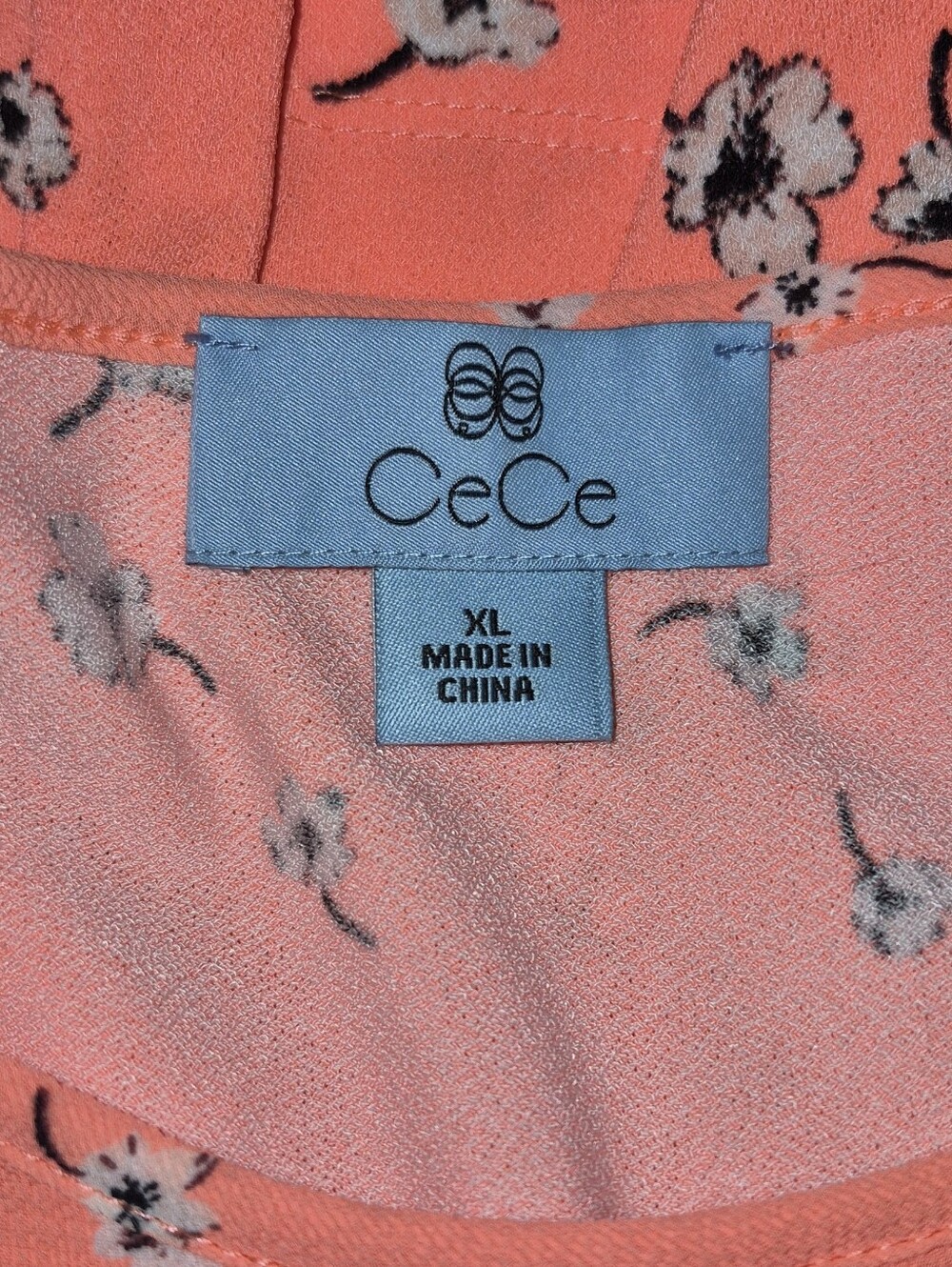 CeCe Vibrant Orange Blouse - Size XL - Picture 5 of 6